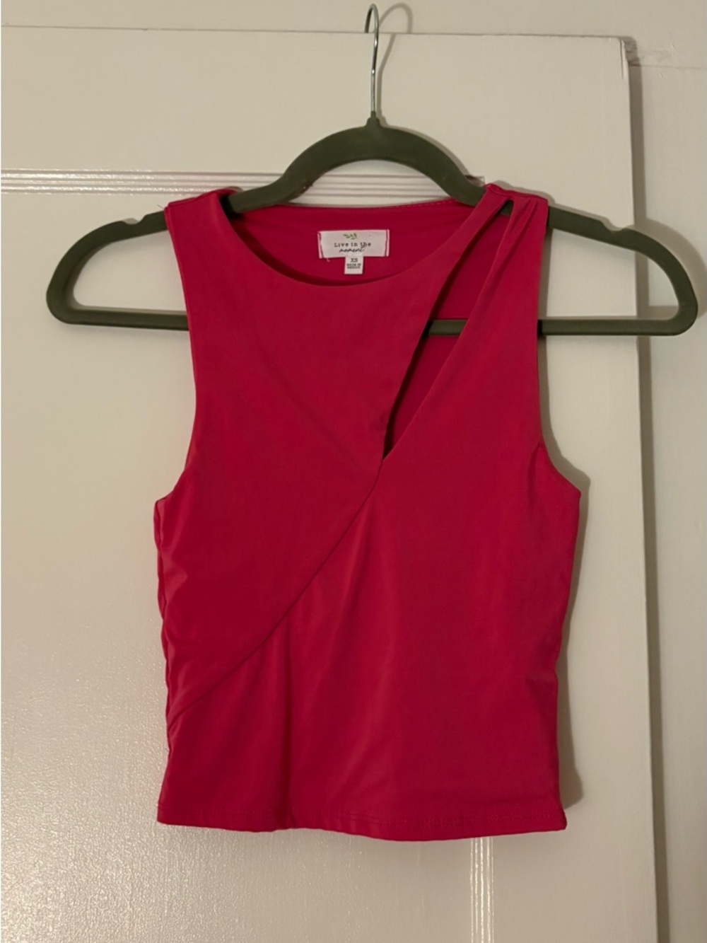 Love & Legend Magenta Asymmetrical Cutout Tank